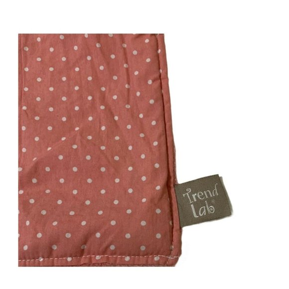 Trend Lab Baby Plush Reversible Blanket Chevon Polka Dot Check Cotton/Polyester - Picture 2 of 3